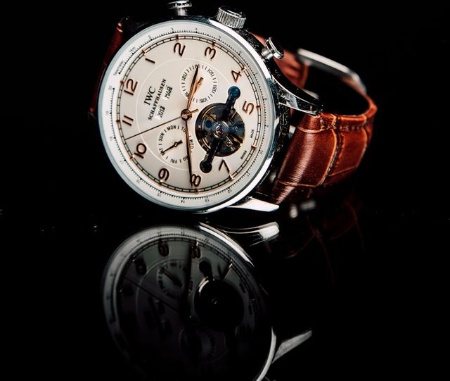 Montre chronographe cuir homme